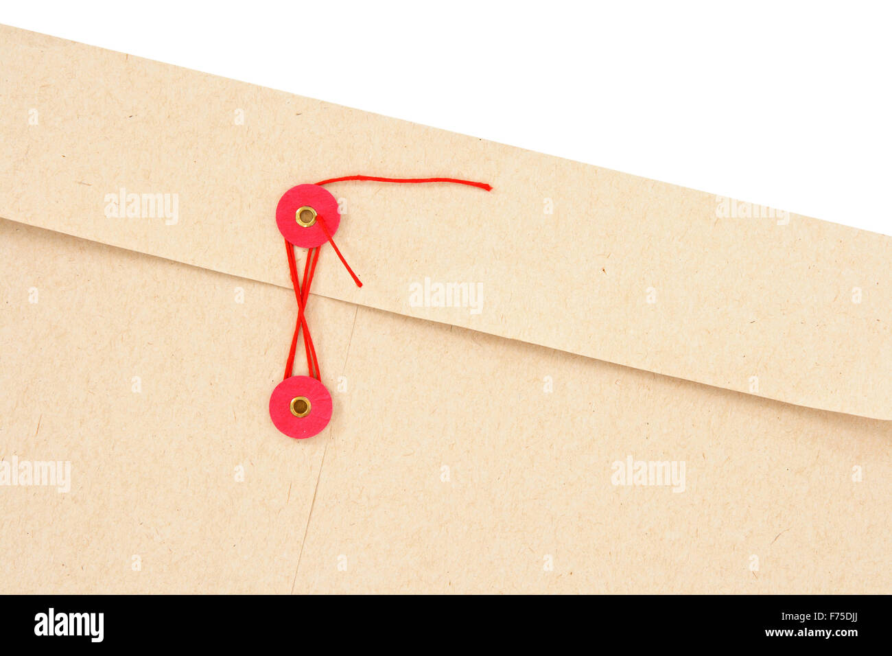 Envelope with red string Stock Photo Alamy