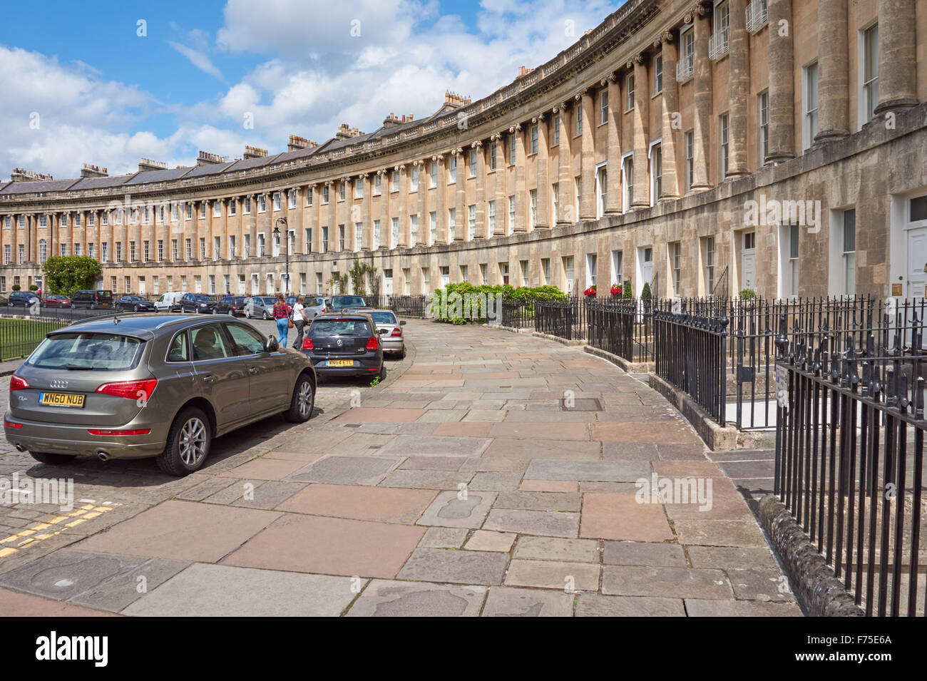 The Royal Crescent a row of terraced houses in Bath, Somerset