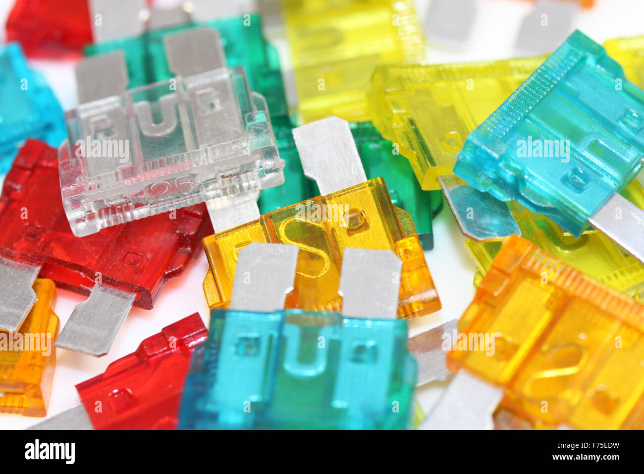 Pile of Electrical Car Fuses Stock Photo Alamy