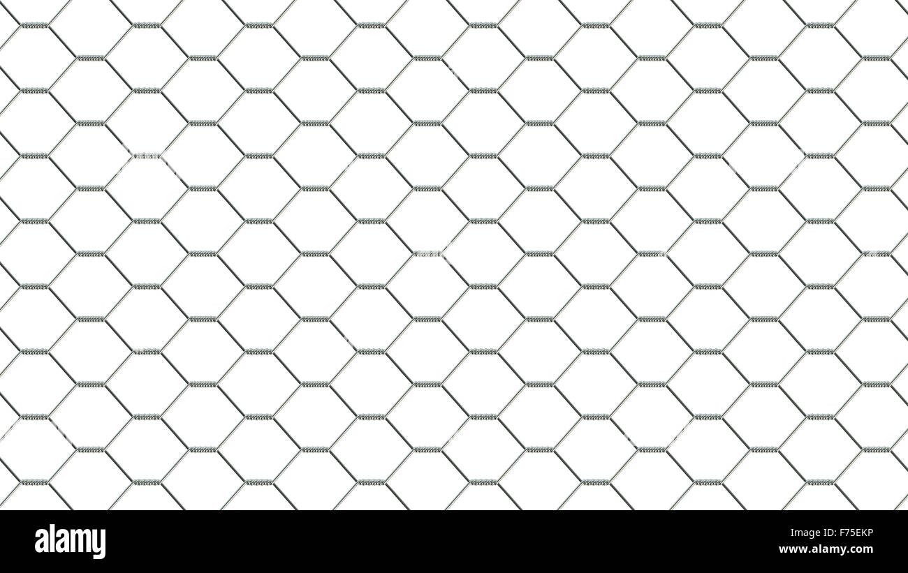 fencing mesh on white background, texture Stock Photo