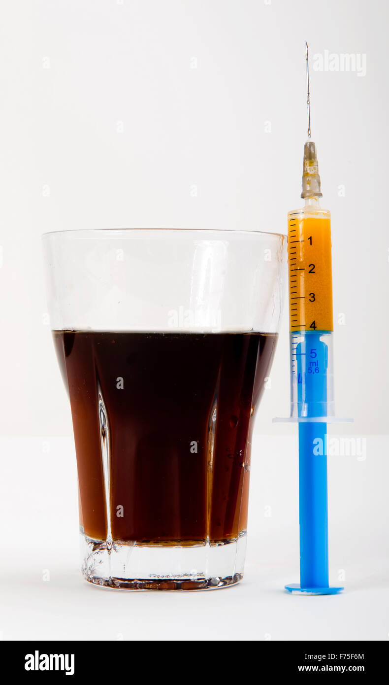 Cola is healthy or not ? Stock Photo