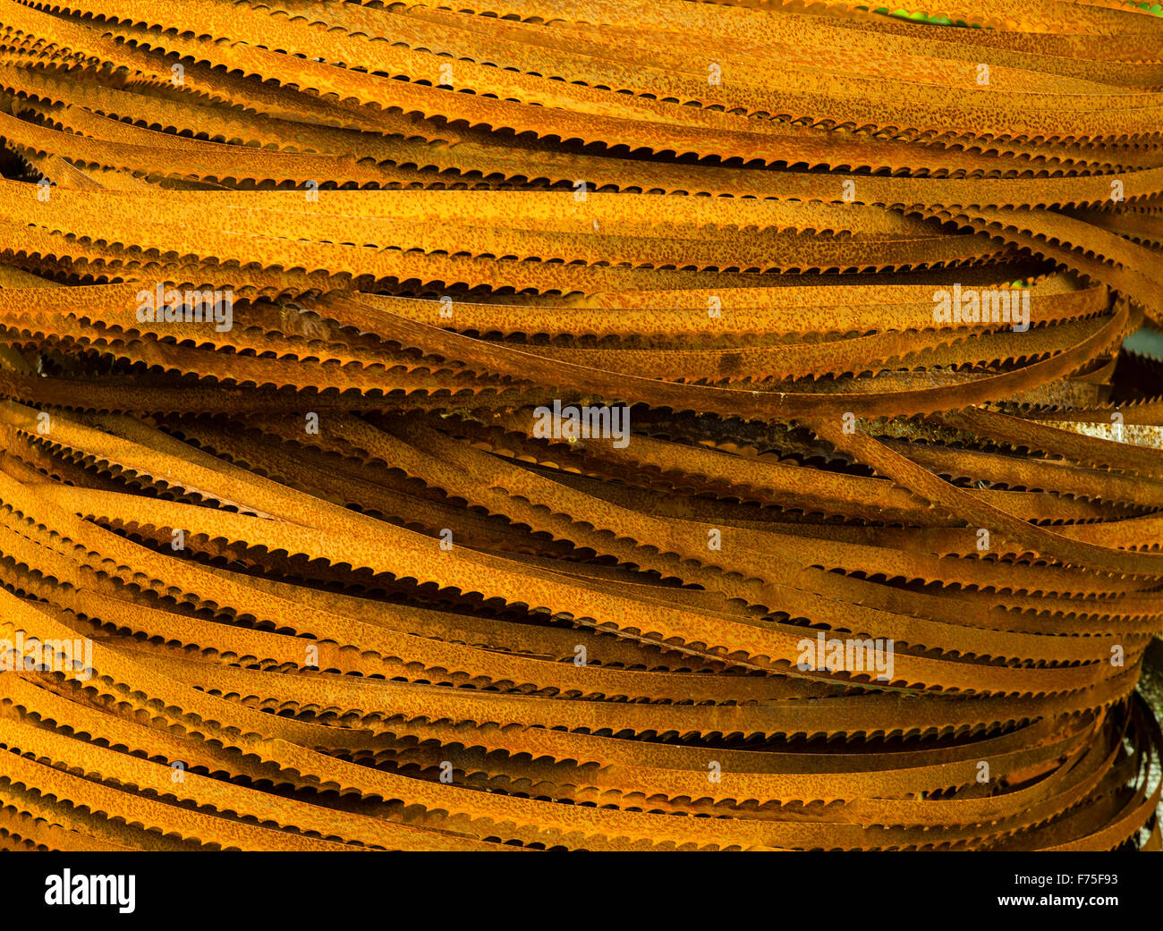 Stack of bandsaw blades Stock Photo Alamy
