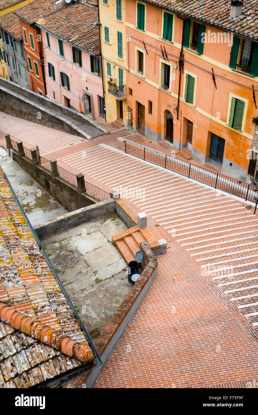 Stairs in Perugia Stock Photo