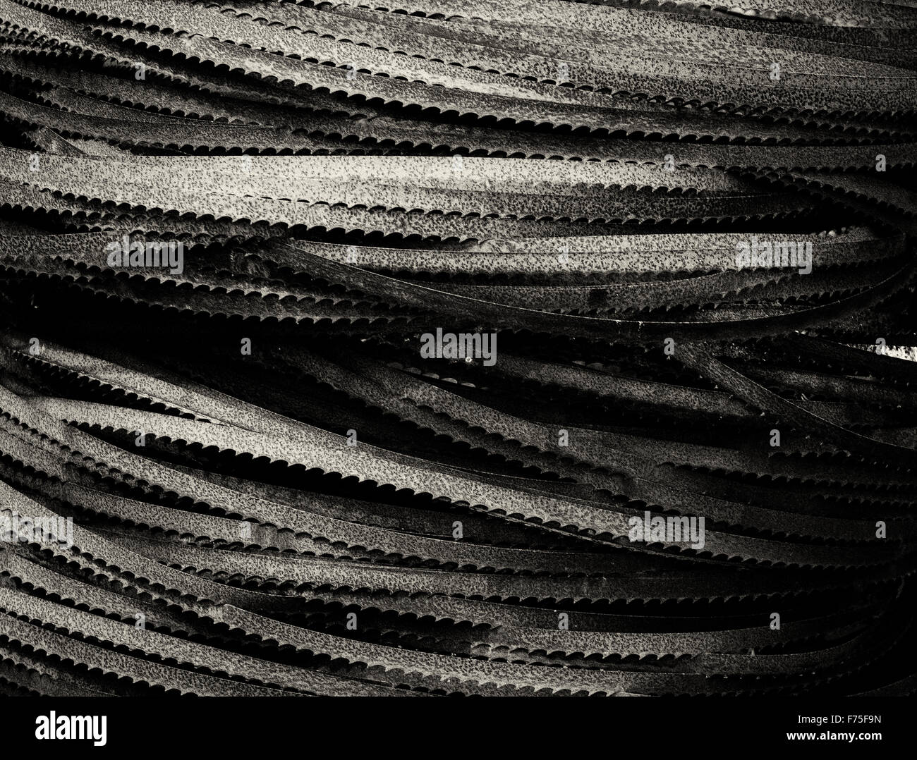 Stack of bandsaw blades Stock Photo Alamy