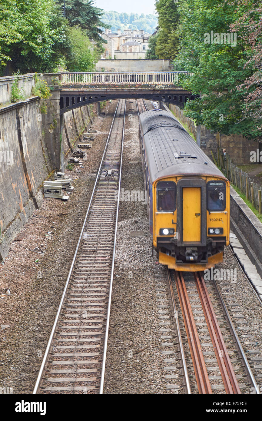 Train near Bath Spa Railway Station, Bath Somerset England United