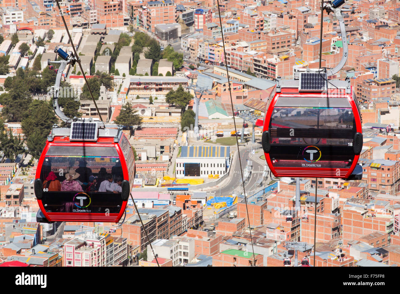 A modern cable car system in La Paz, Bolivia Stock Photo Alamy