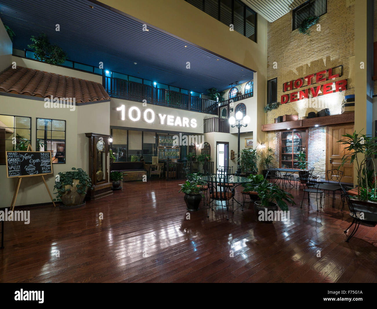 Atrium, Hotel Denver, Glenwood Springs, Colorado Stock Photo Alamy