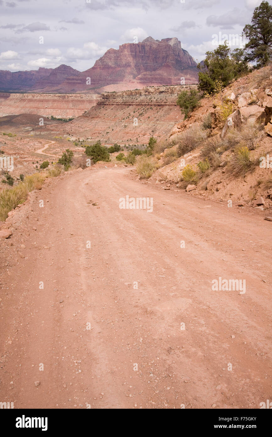Gooseberry Mesa Road Stock Photo Alamy