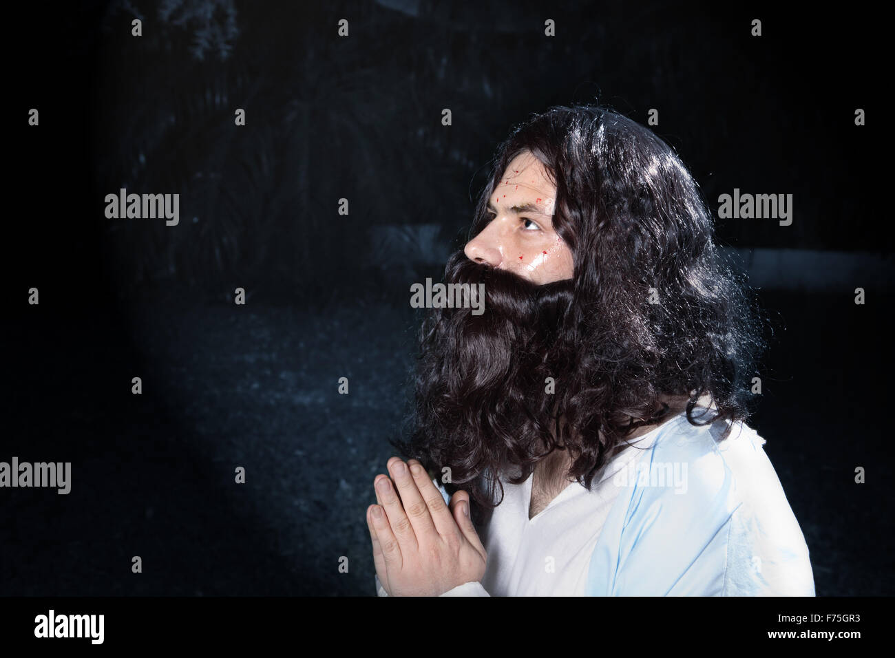 Jesus in the garden of Gethsemane Stock Photo - Alamy