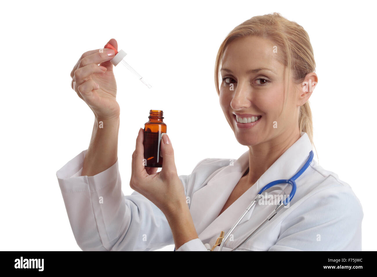 Doctor or naturapath Stock Photo