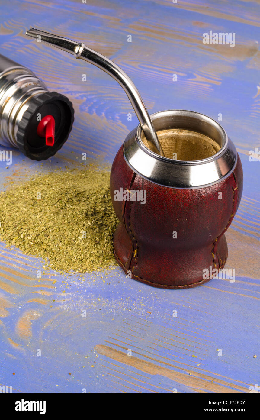Getting ready to prepare a traditional mate brew Stock Photo Alamy