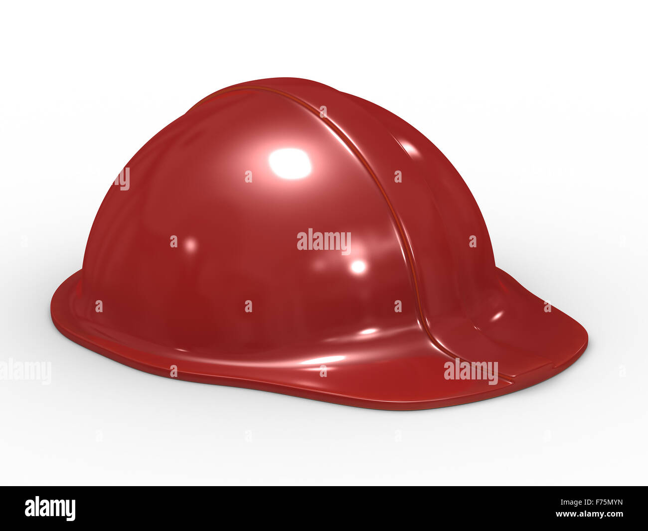Red helmet on white background. Isolated 3D image Stock Photo Alamy