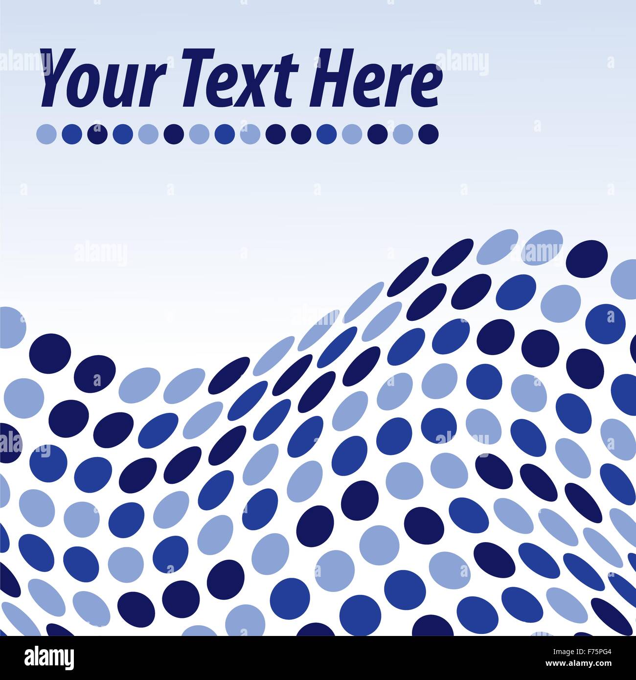 Wave of Blue Dots Vector Stock Photo - Alamy
