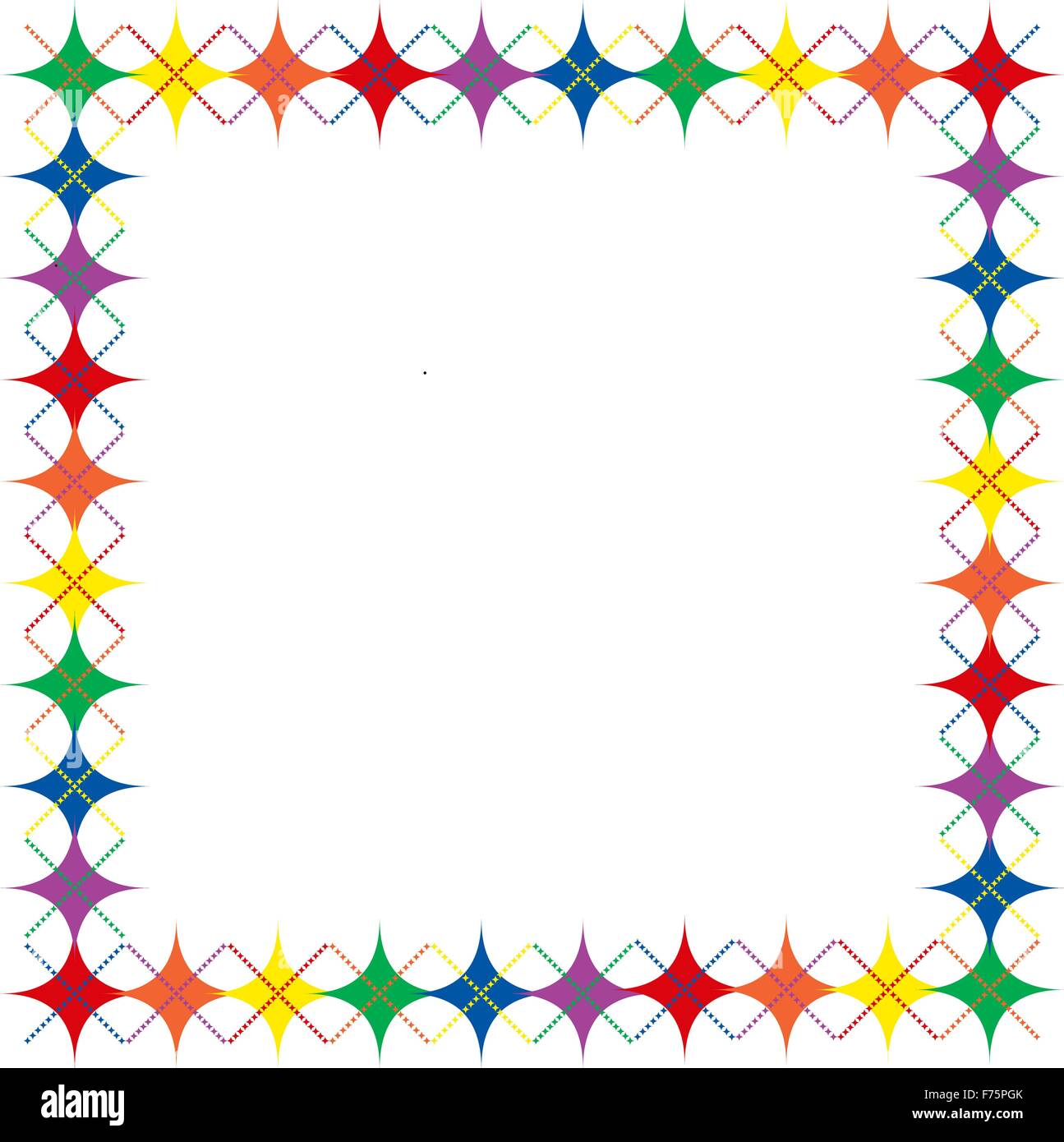 Rainbow Argyle Stars Border Stock Photo Alamy