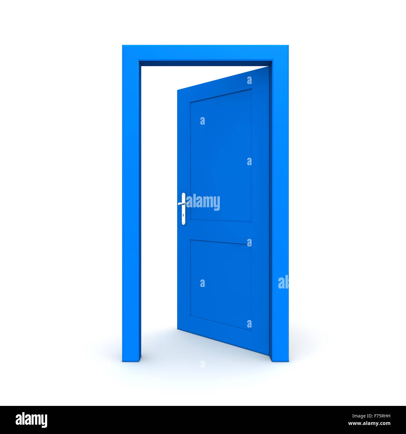Open Single Blue Door Stock Photo Alamy