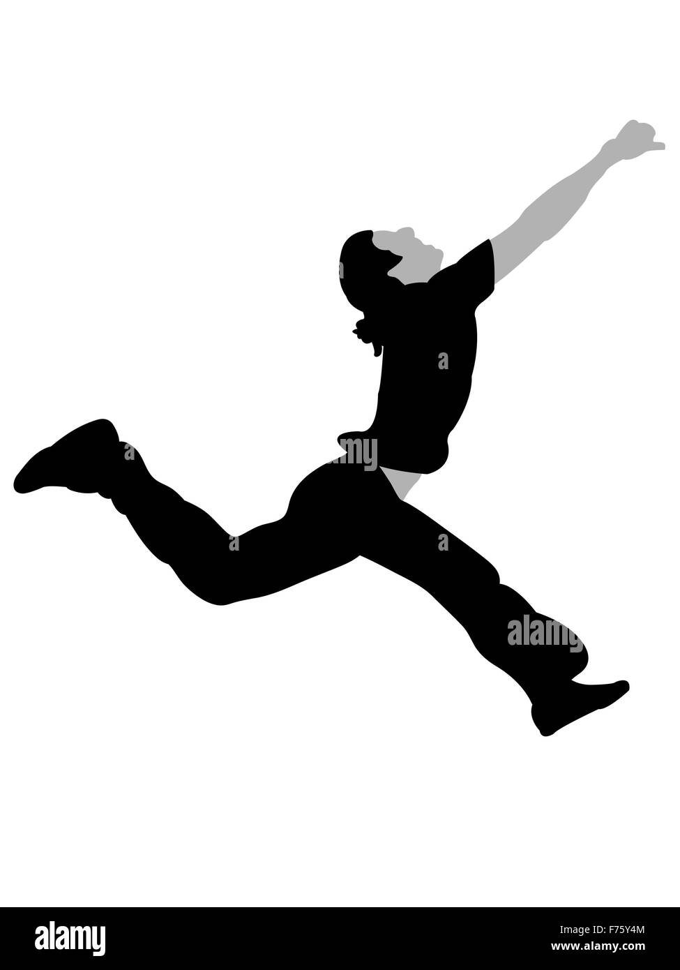 Man stretching design Cut Out Stock Images & Pictures - Alamy