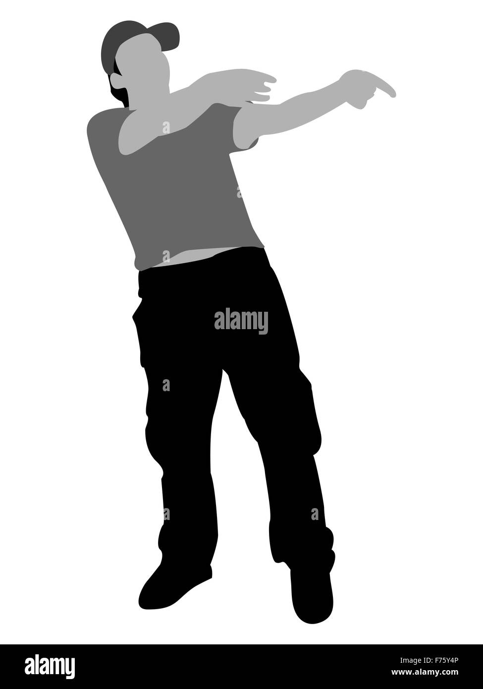 Man Pointing Downward Stock Photo Alamy