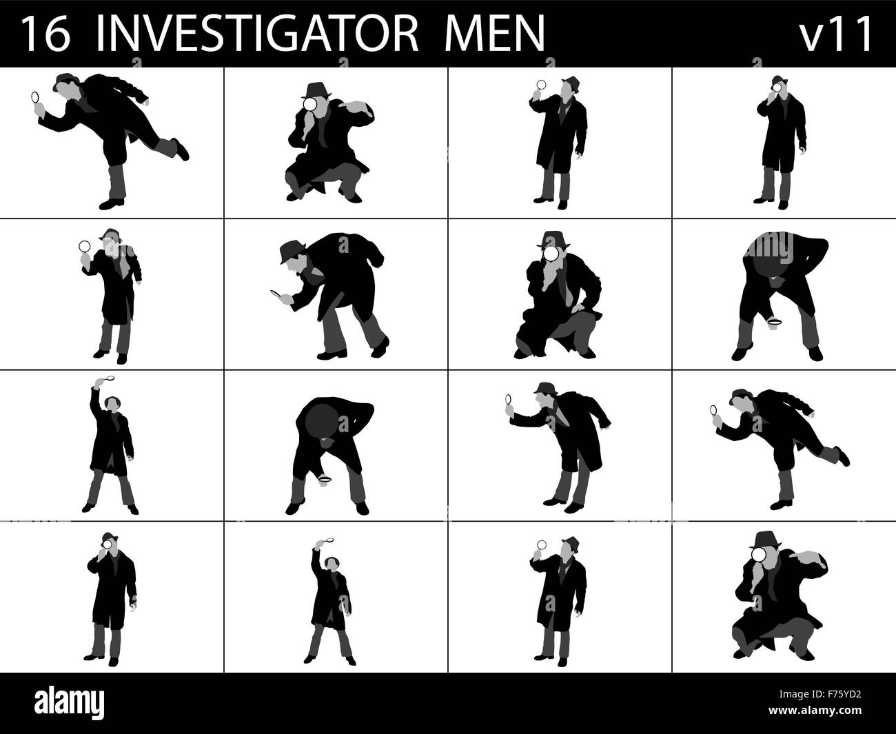 investigating men Stock Photo
