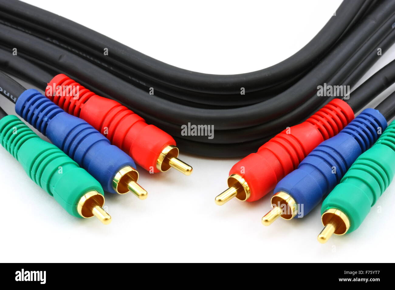 Audio video component cables Stock Photo Alamy