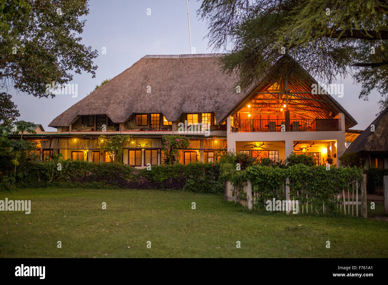 Kasane, Botswana - Chobe National Park African Resort Lodge Stock Photo