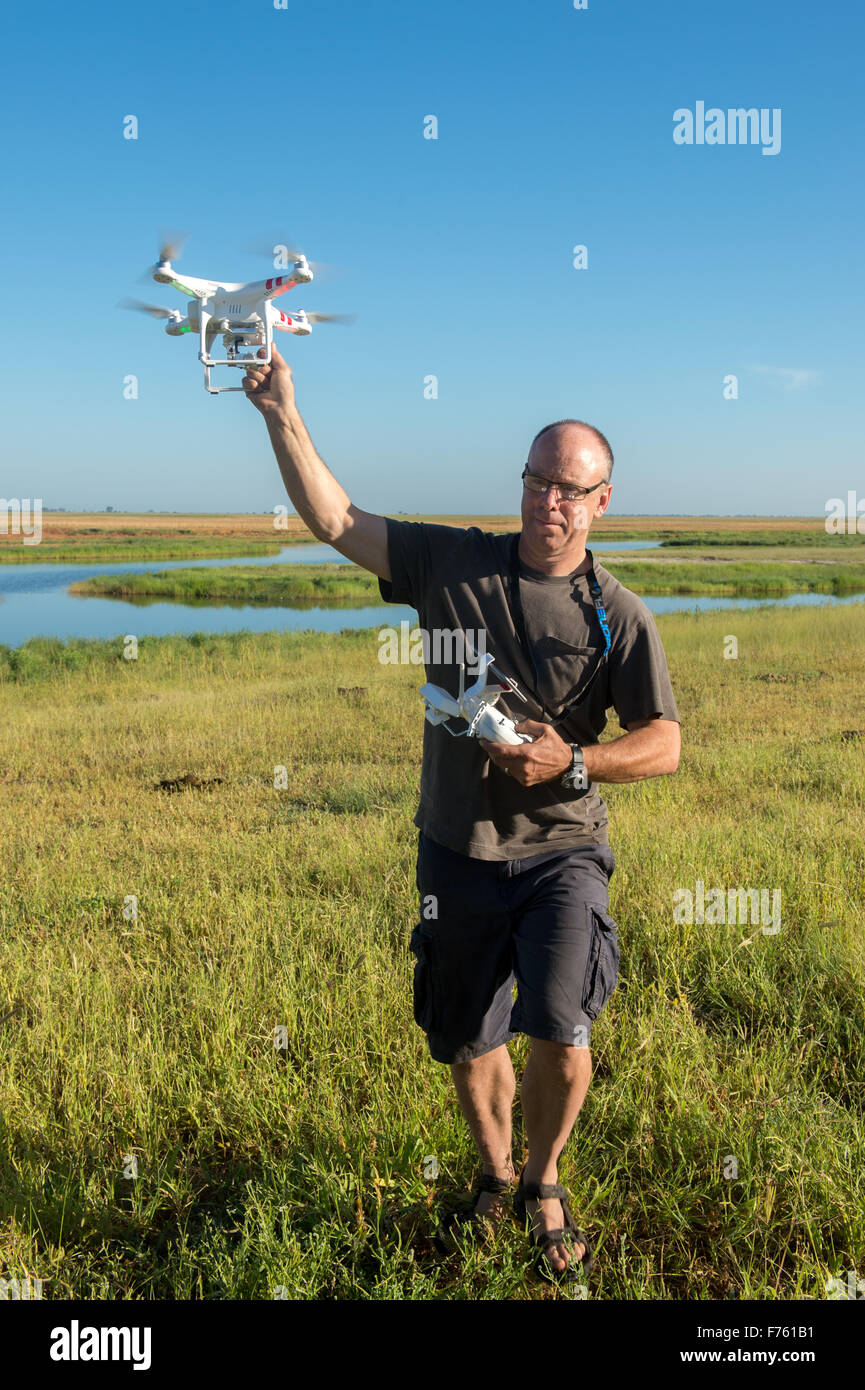 Kasane, Botswana - Chobe National Park drone Stock Photo