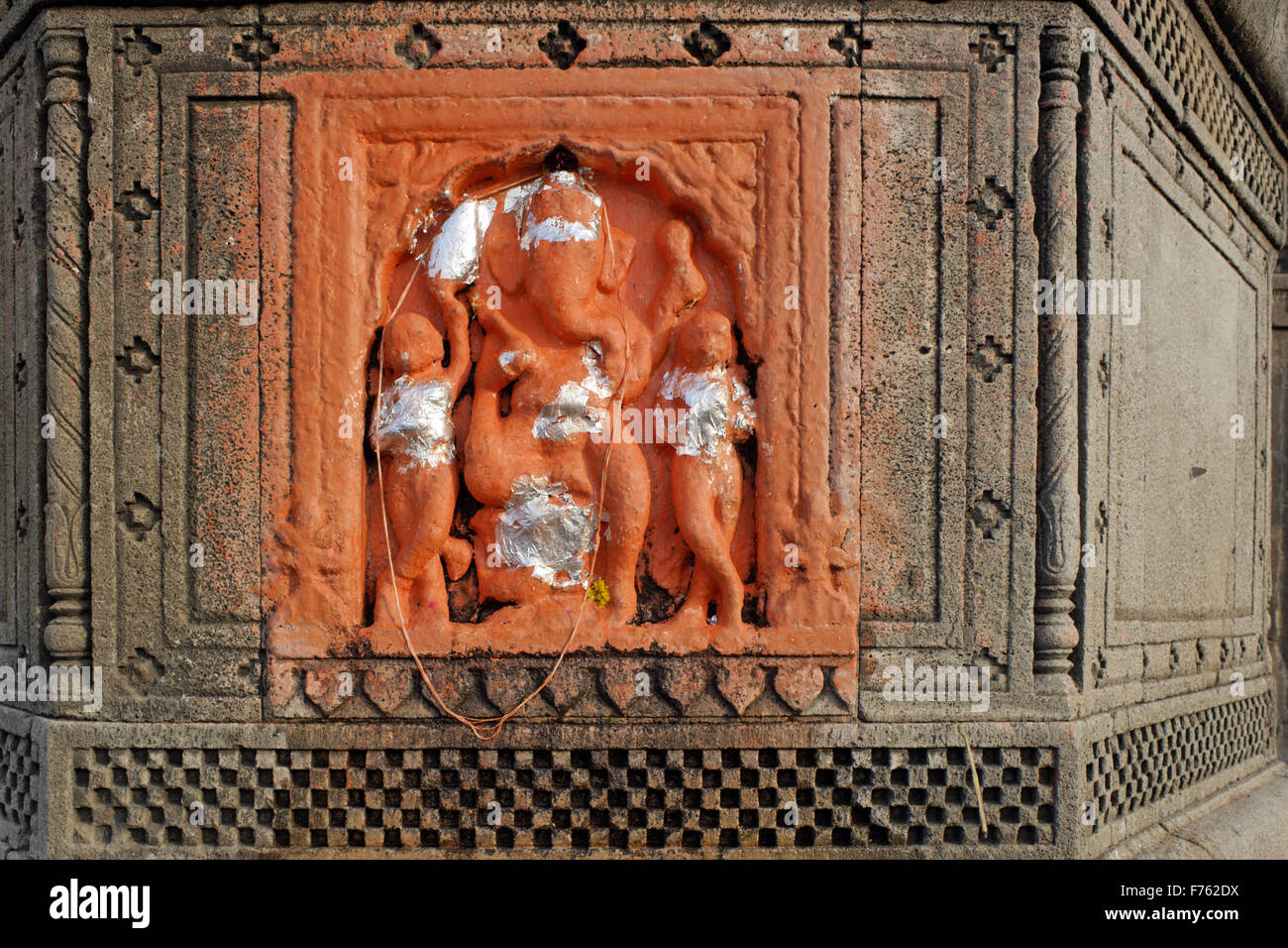 Ganesh statue, maheshwar ghat, khargone, madhya pradesh, india, asia Stock Photo
