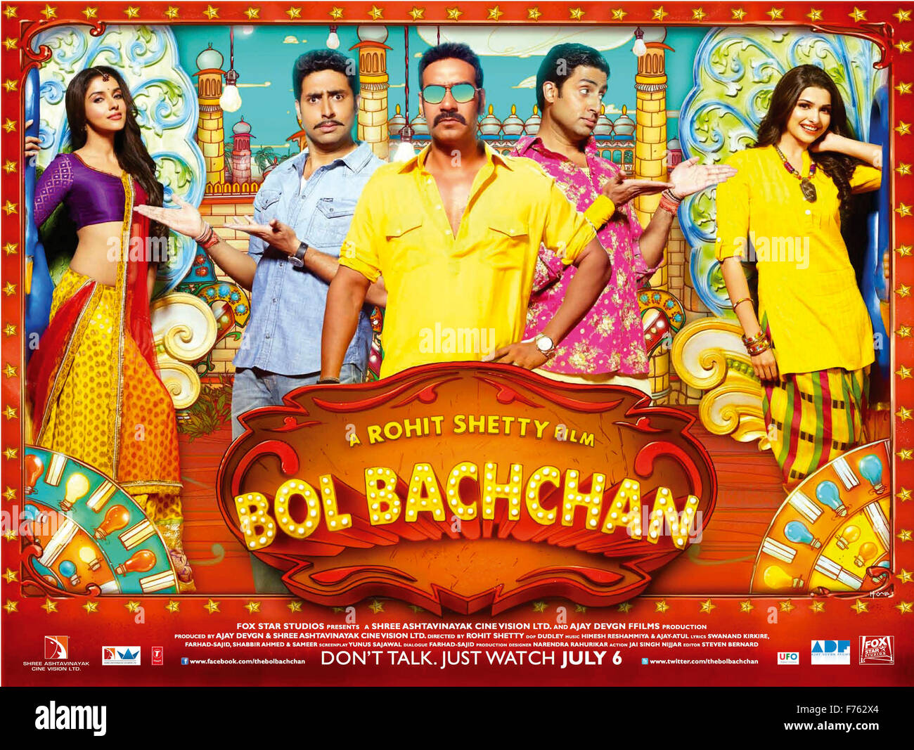 Indian bollywood Hindi film movie poster of Bol Bachchan a Rohit Shetty film India Stock Photo