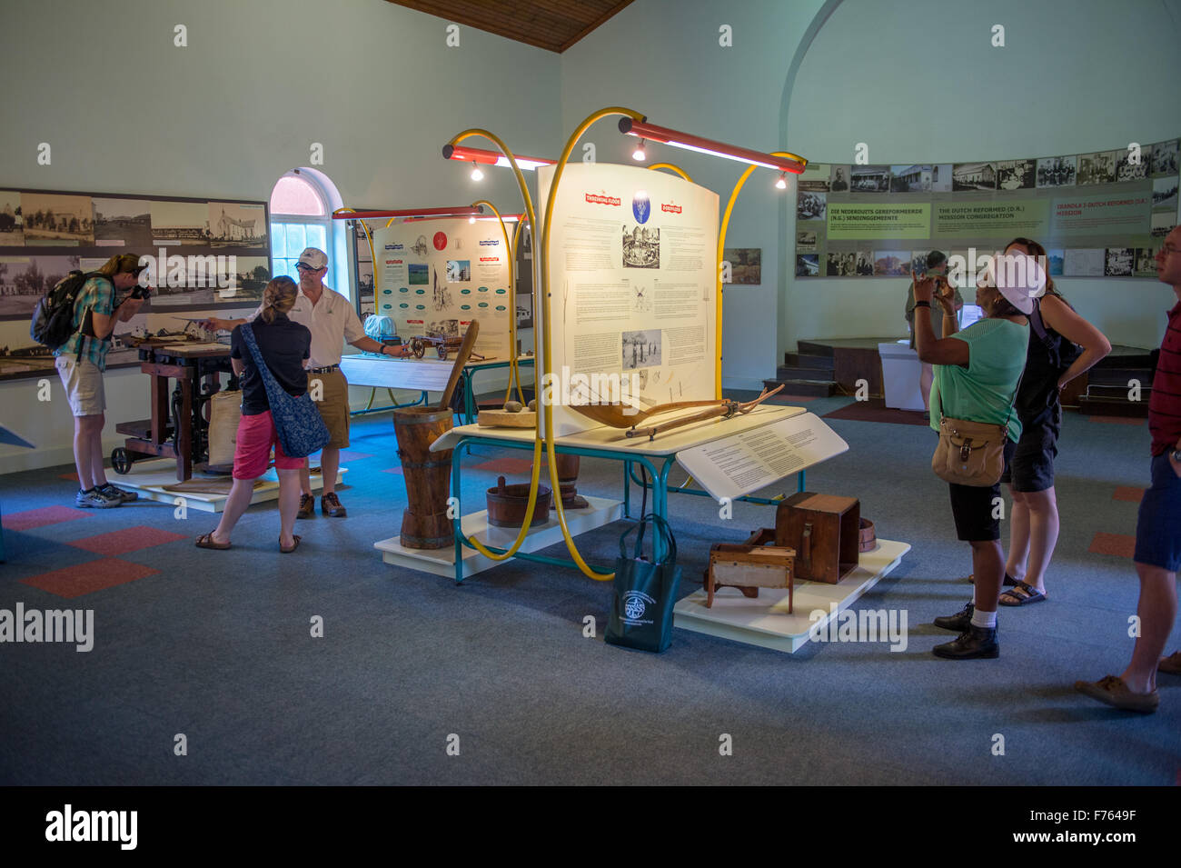 People visiting agricultural museum in South Africa Stock Photo