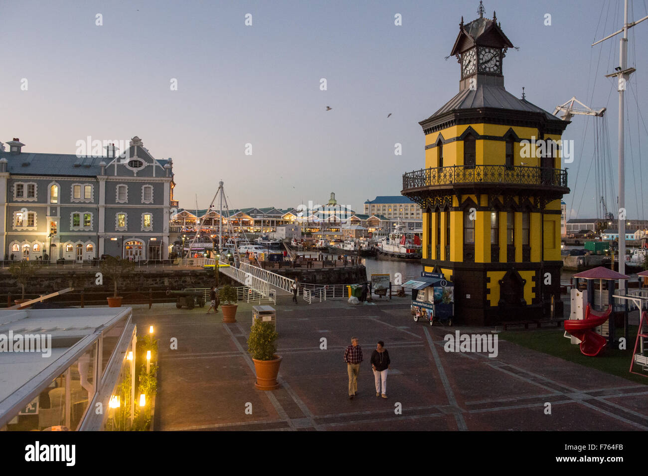 CAPE TOWN, SOUTH AFRICA Clock Tower at the V and A Waterfront