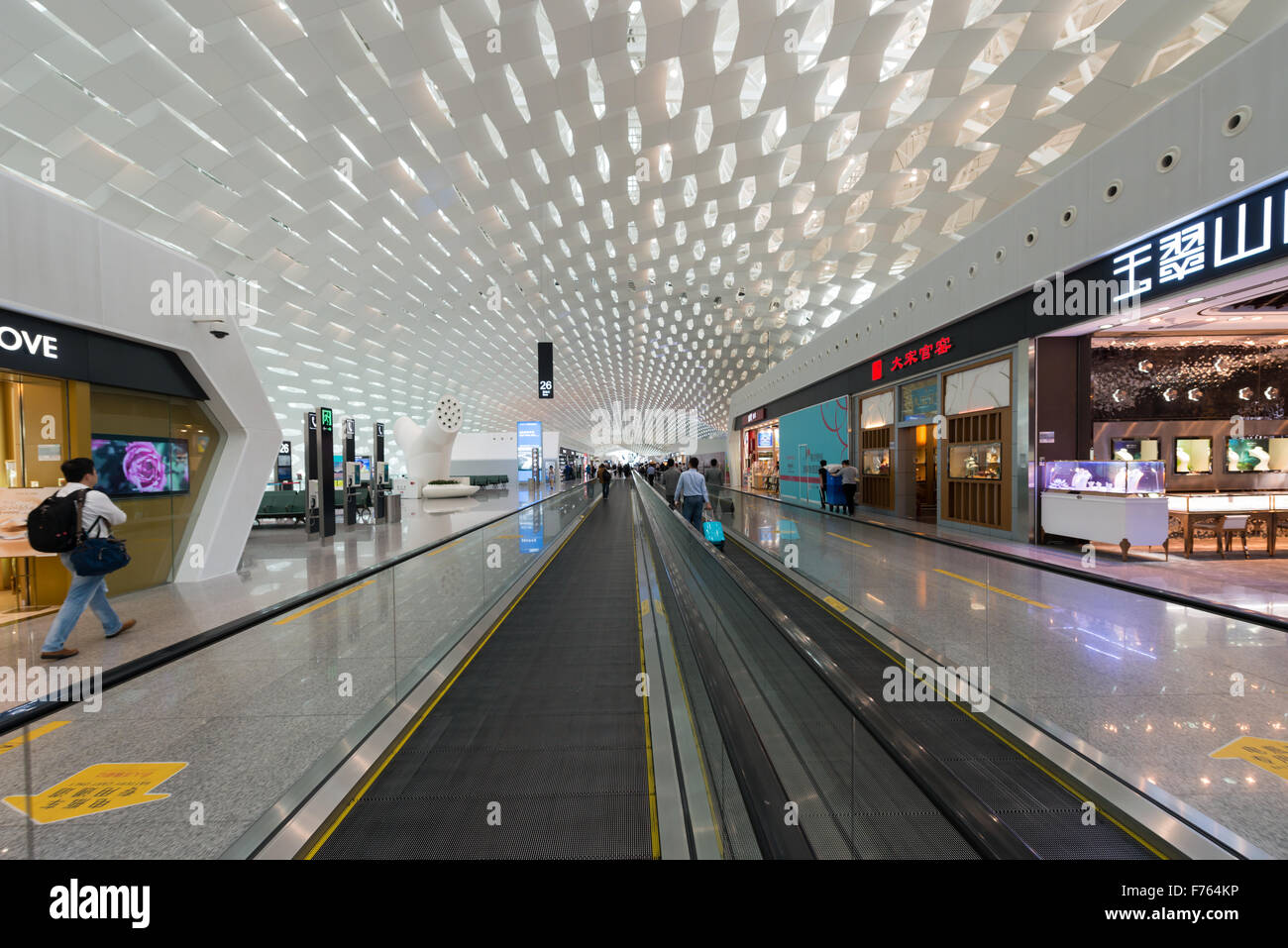 Shenzhen, China, November 1, 2015: Shenzhen Bao'an International Airport in Bao'an District, Shenzhen, Guangdong, China. Stock Photo