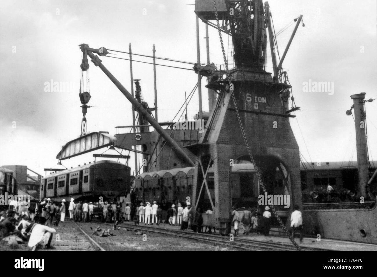 Bombay Port, Ballard Estate, Bombay, Mumbai, Maharashtra, India, Asia, old vintage 1900s picture Stock Photo