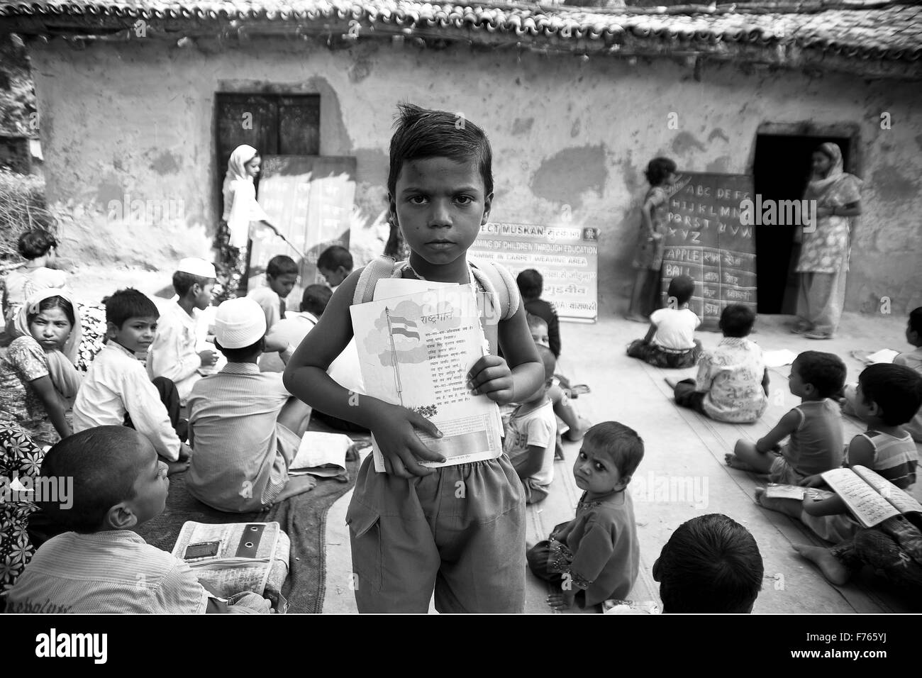 School children, kashi, banaras, benaras, varanasi, uttar pradesh, india, asia Stock Photo