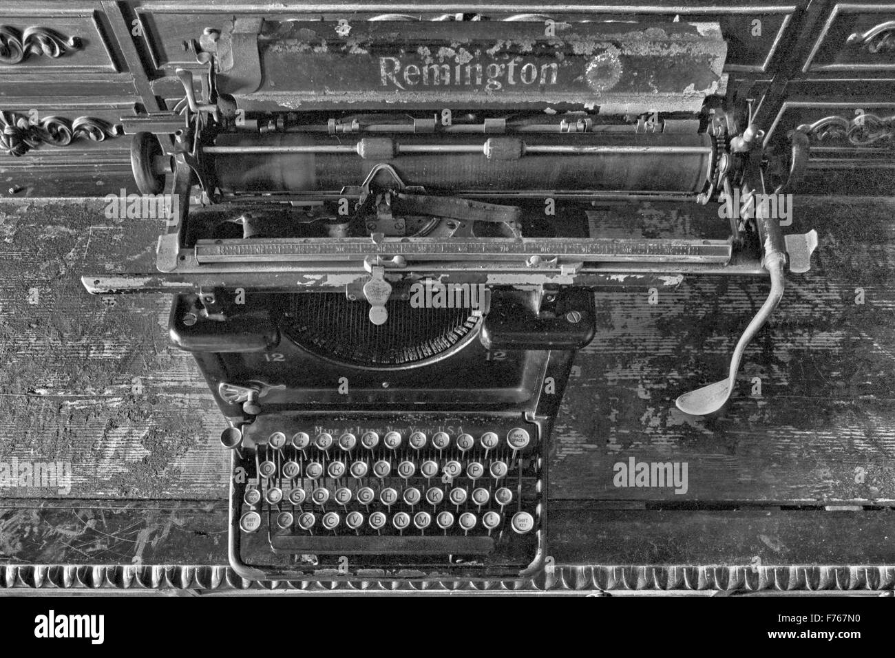 Remington typewriter, old Remington typewriter, vintage Remington typewriter, antique Remington typewriter, Stock Photo