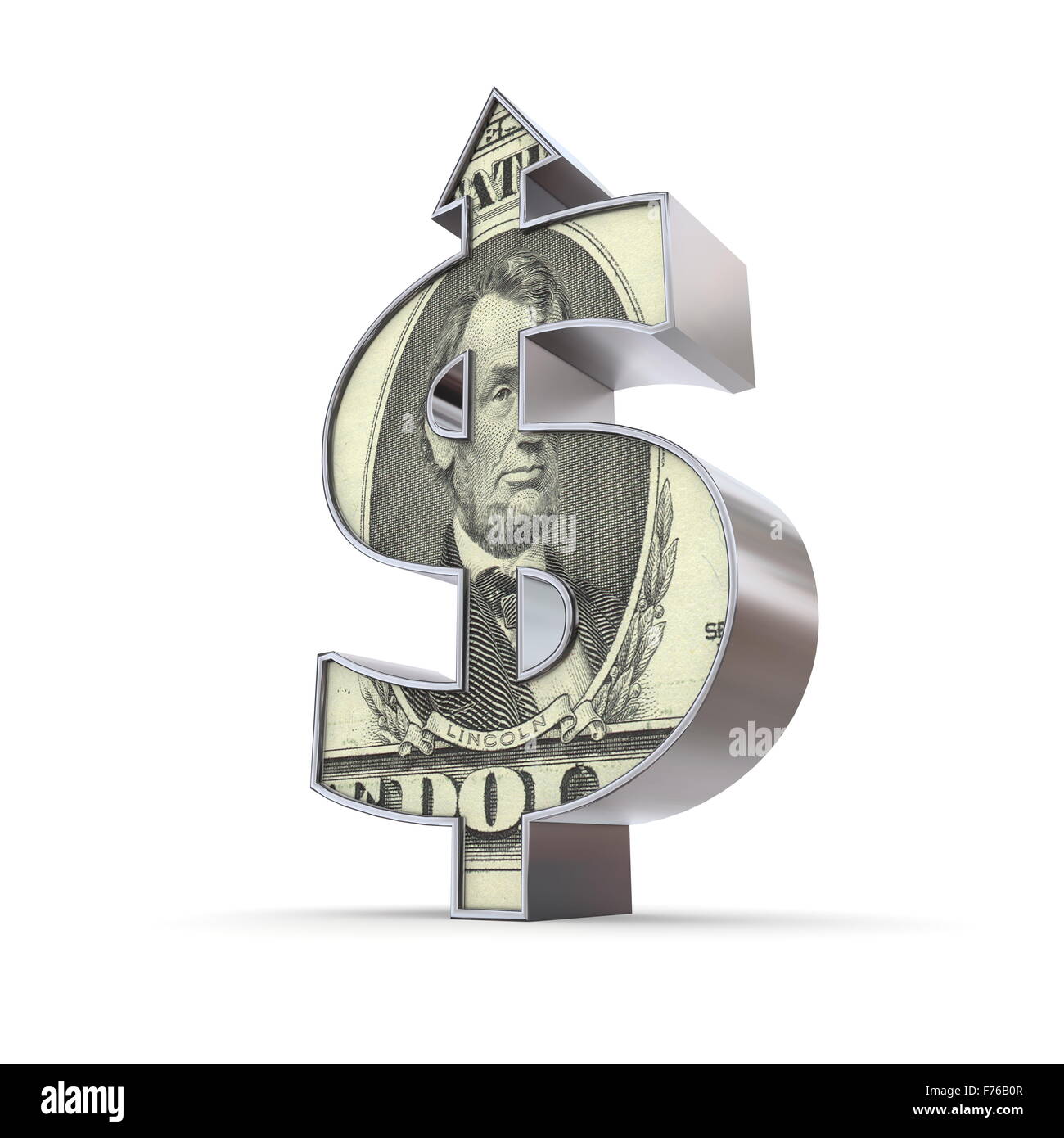 Dollar Symbol Arrow Up - Dollar-Textured Stock Photo - Alamy