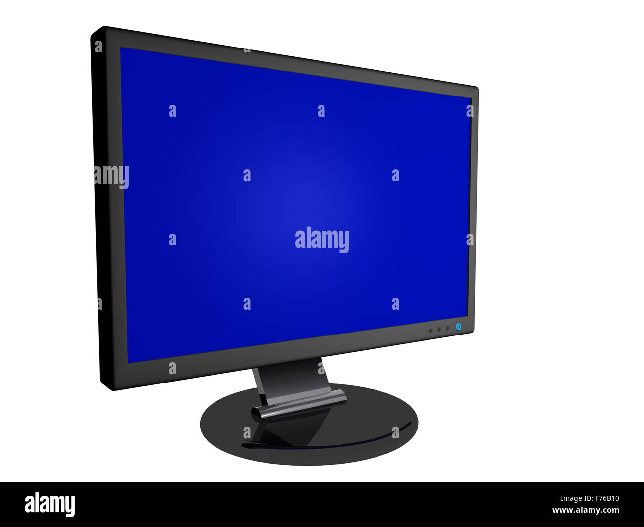 Monitor with Blank Screen Stock Photo Alamy