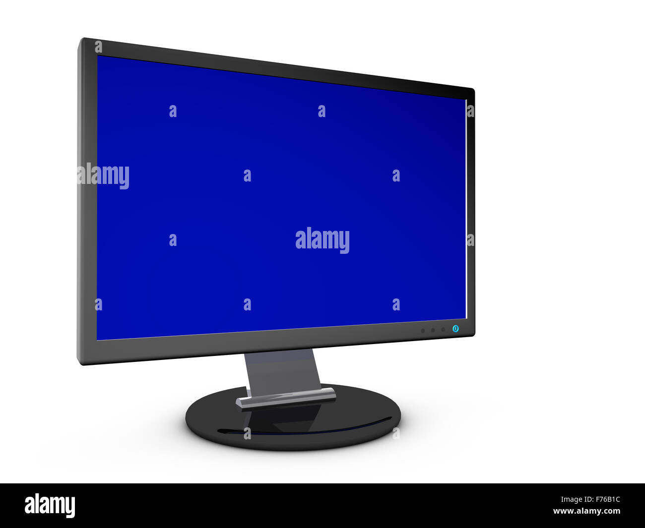 Monitor with Blank Screen Stock Photo Alamy