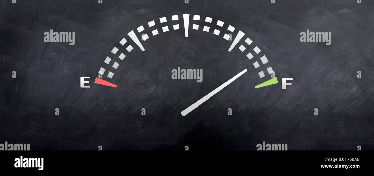 Gas Tank Reading Stock Photo Alamy