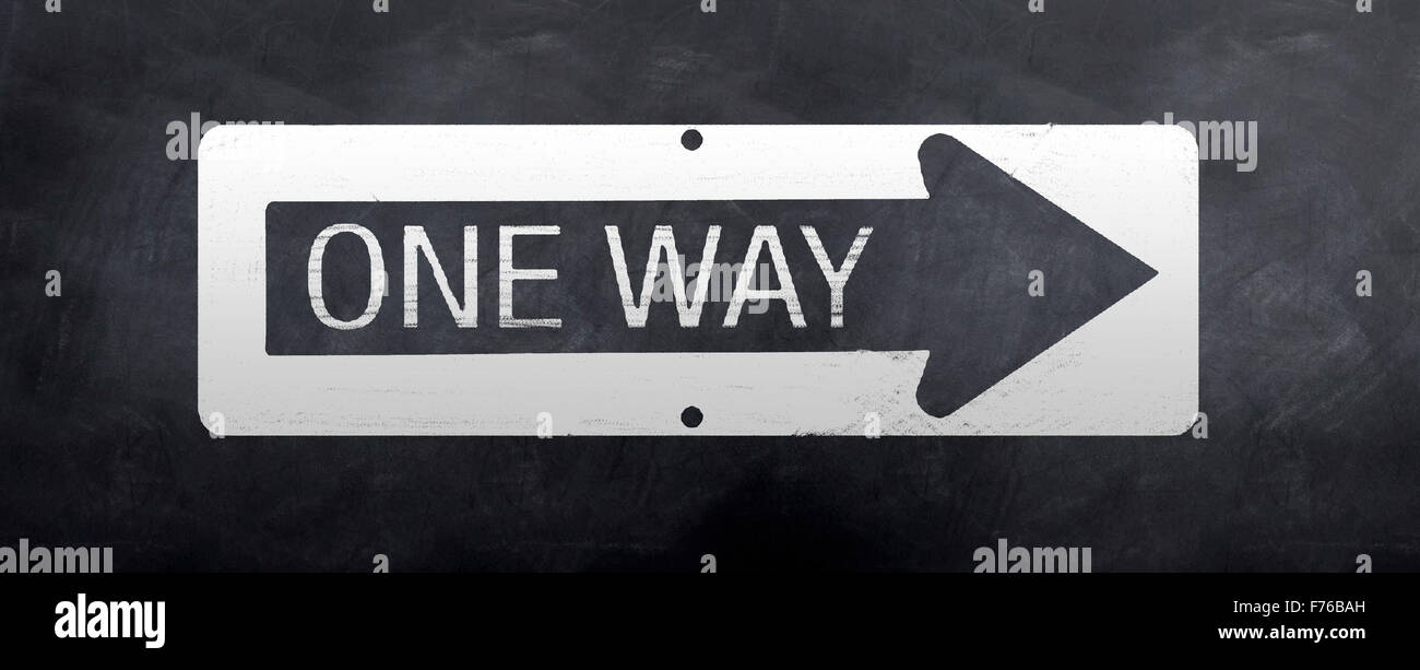 One Way sign NYC Stock Photo