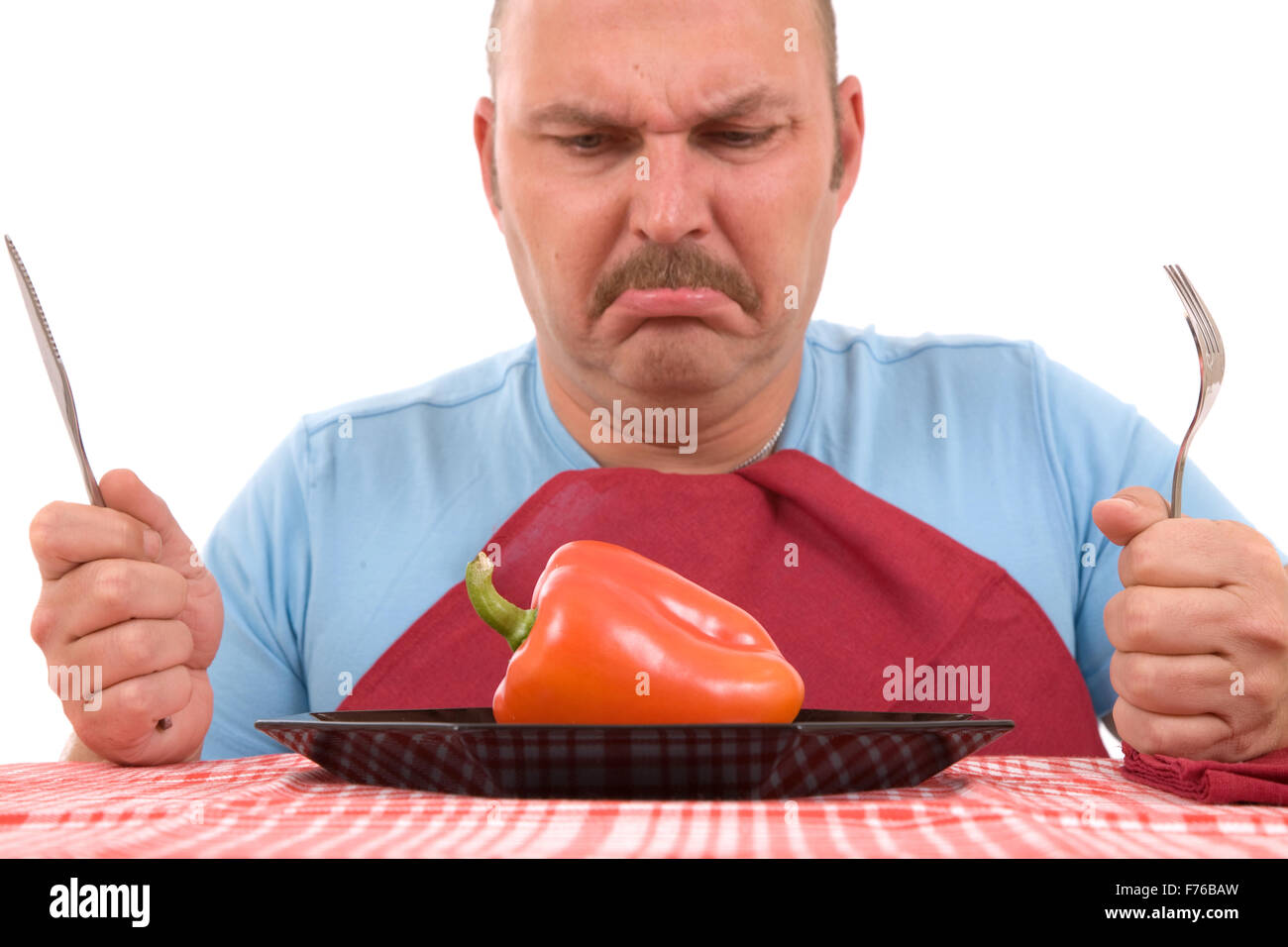 Unhappy dieter Stock Photo