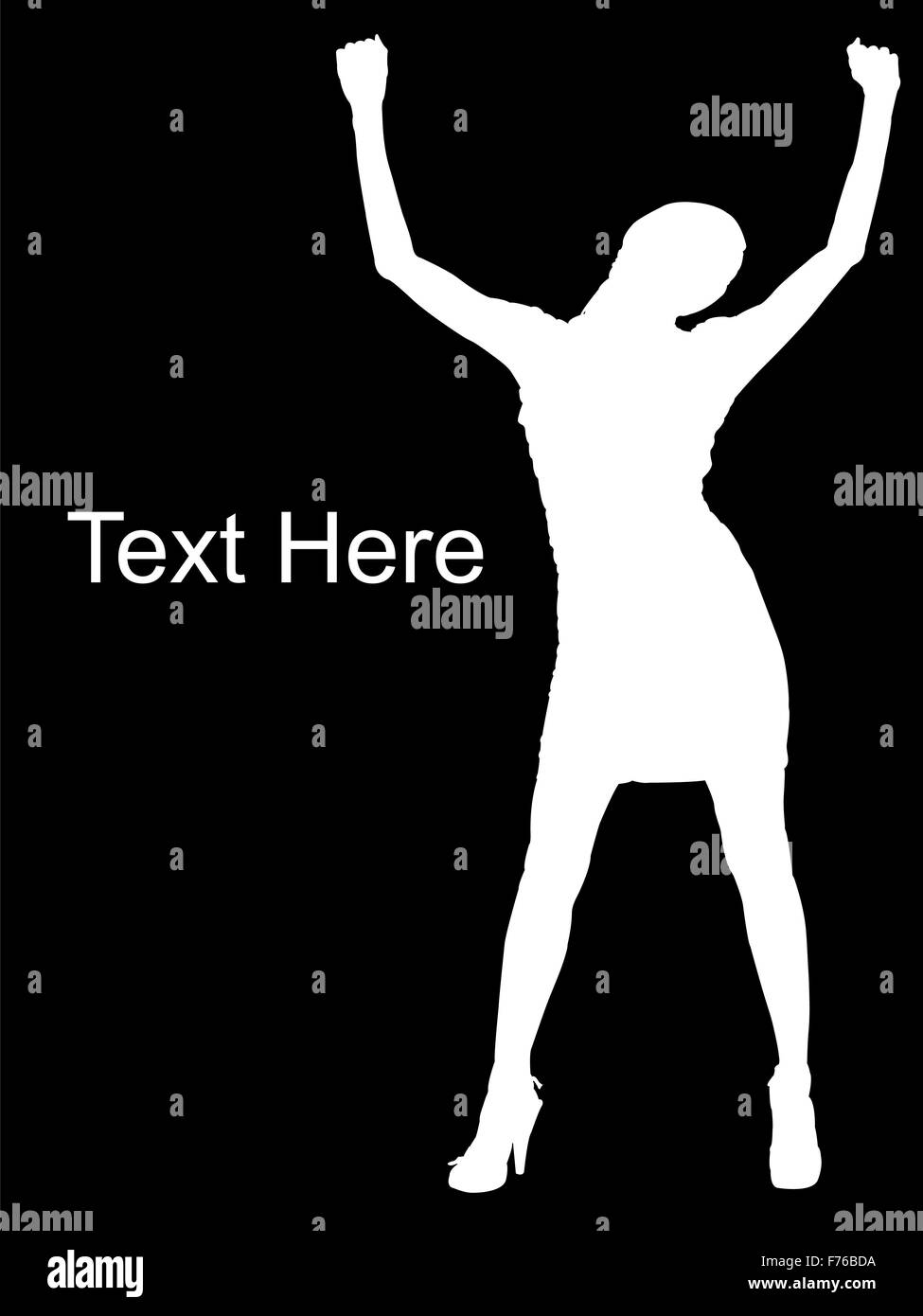lady showing the winning sign Stock Photo - Alamy