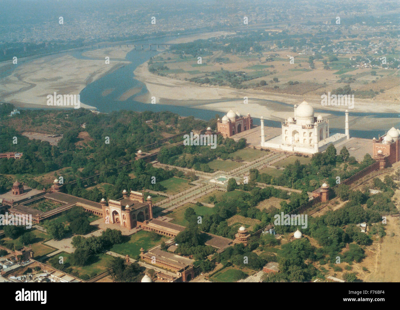 Taj mahal aerial view hi res stock photography and images Alamy