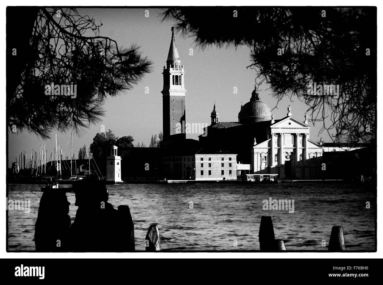 The Basin Si. George Venice Italy Black & White Stock Photo