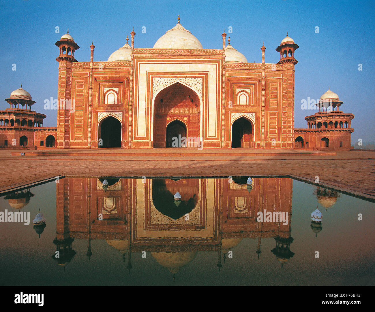 Red sandstone mosque, agra, delhi, india, asia Stock Photo