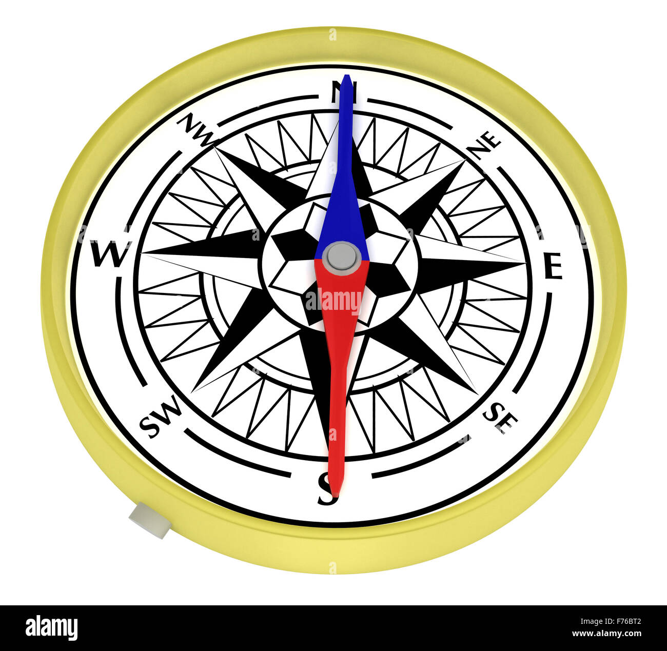 Gold compass on white Stock Photo Alamy