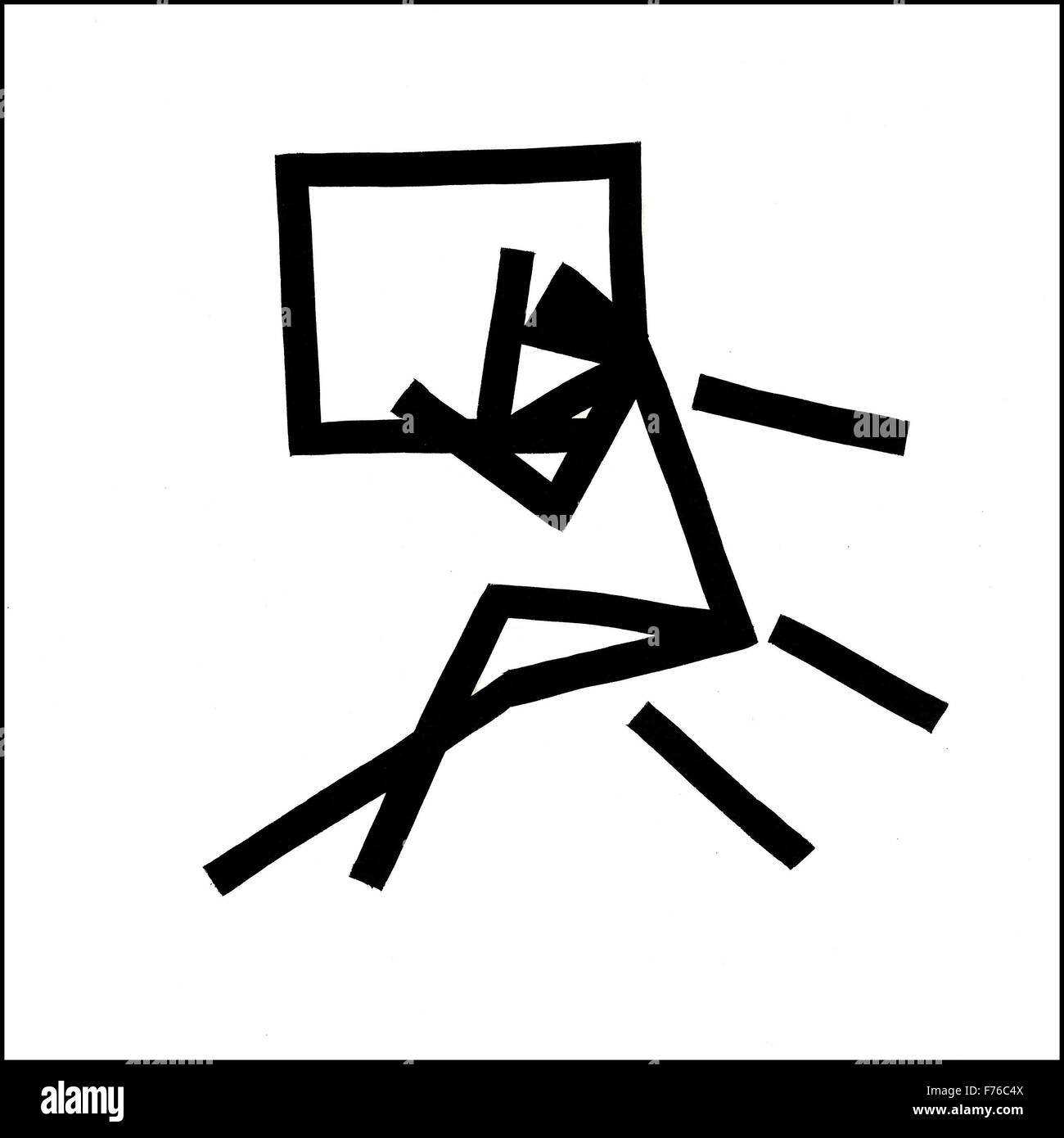 Illustration line drawing train window Stock Photo - Alamy