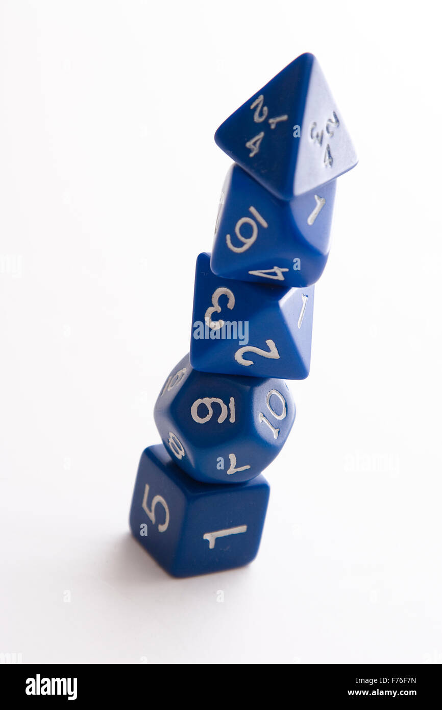 Pyramid of dice Stock Photo Alamy