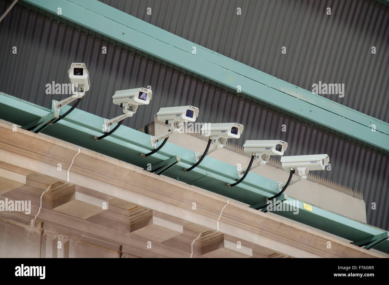 multiple surveillance or security CCTV cameras at Sydney's Central