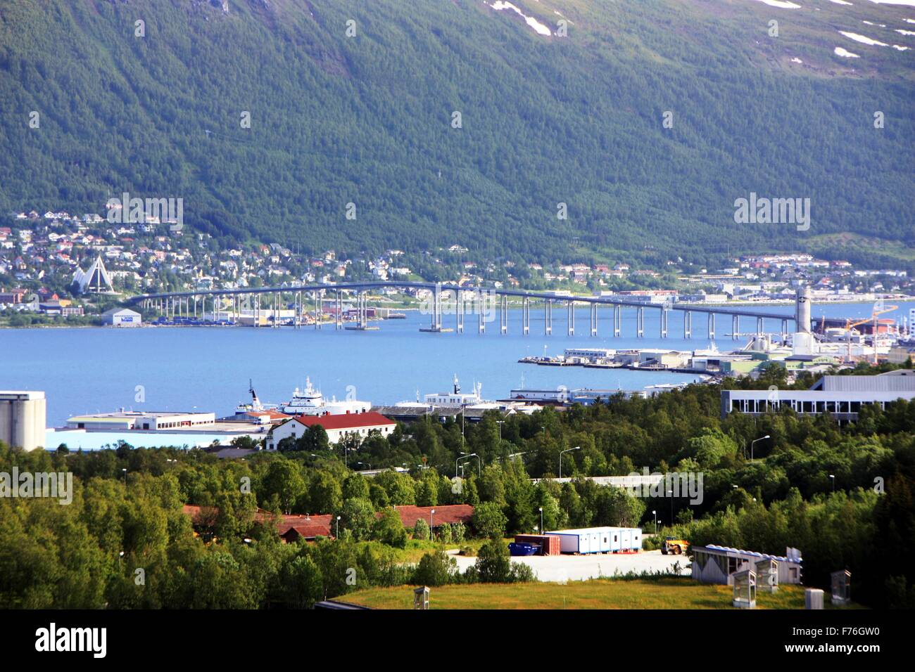 View of Tromsdalen Stock Photo