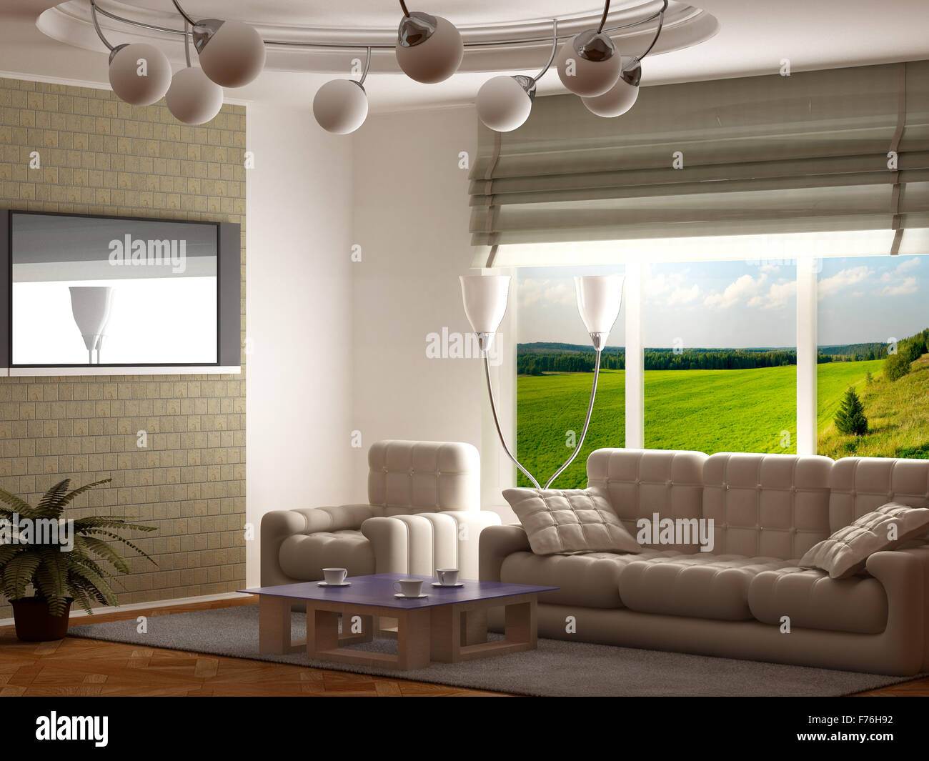 3d wallpaper for living room hi-res stock photography and images - Alamy