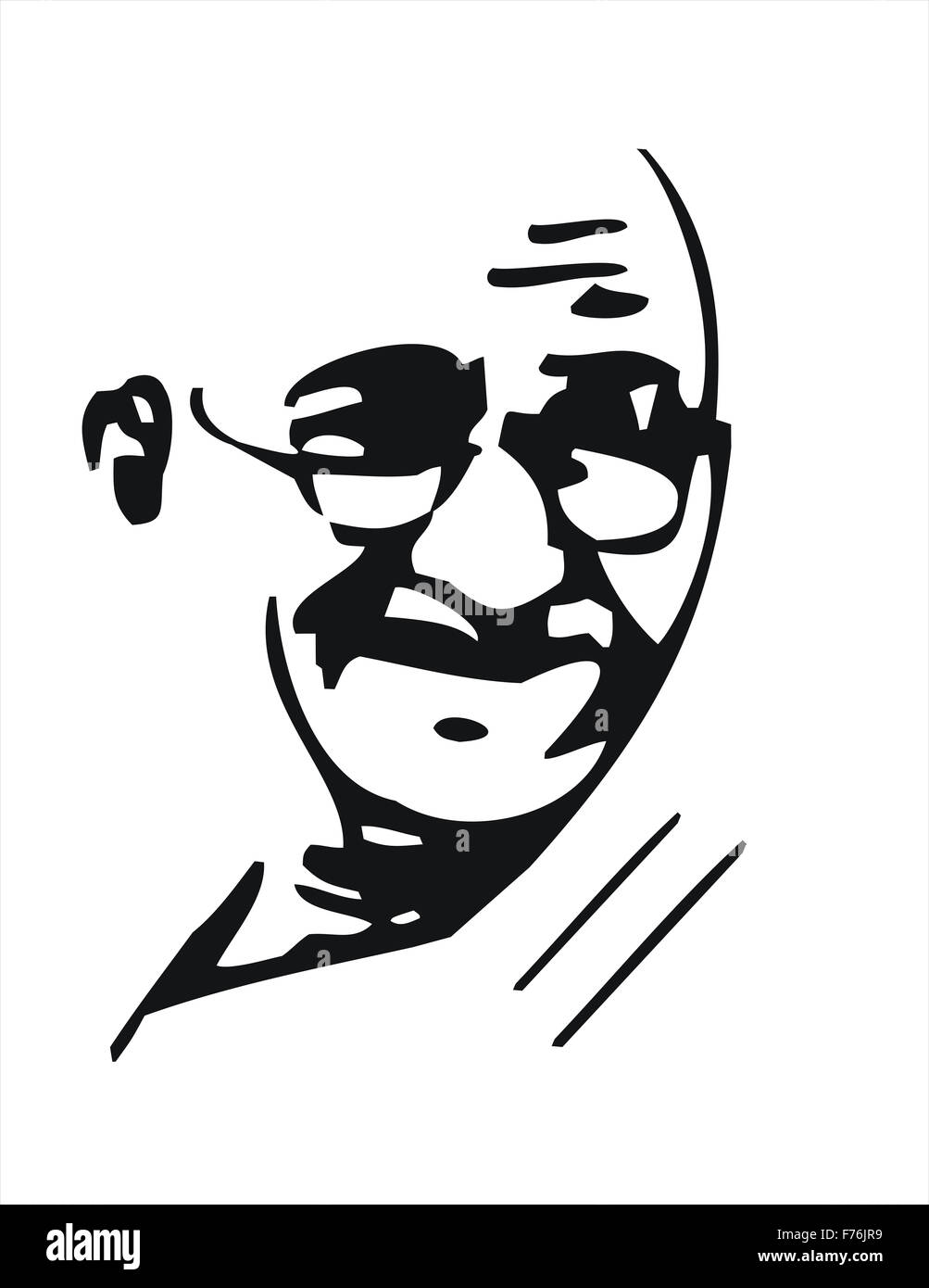 Gandhi in color Drawing by Don Lee - Fine Art America